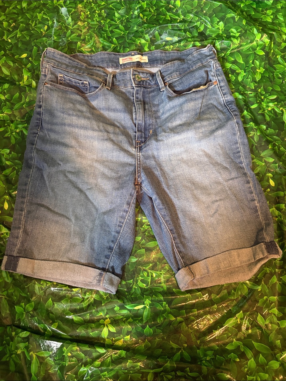 Levi's Light Blue Rolled-Cuff Denim Bermudas